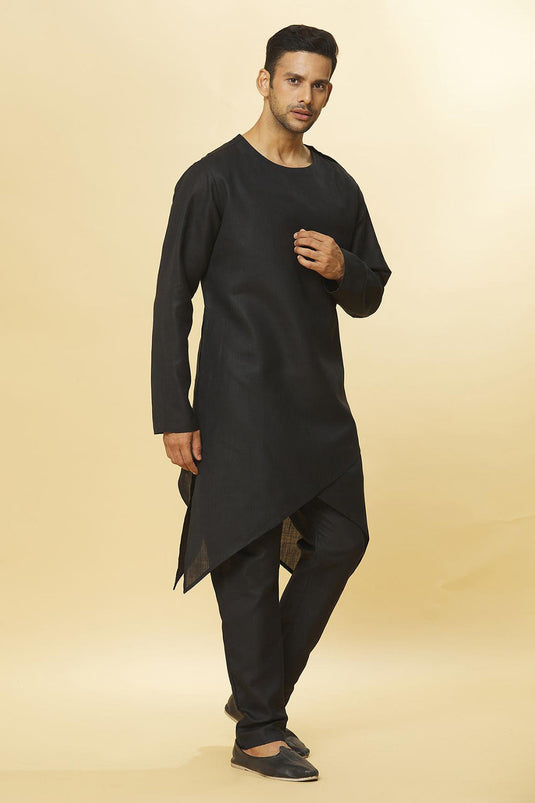 Tatvam Mihara Cotton Solid Kurta & Pyjama Set
