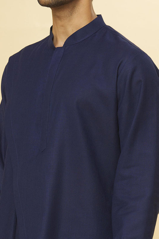 Tatvam Angira Cotton Solid Kurta & Pyjama Set