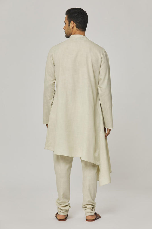 Tatvam Kiyoshi Cotton Solid Kurta & Pyjama Set