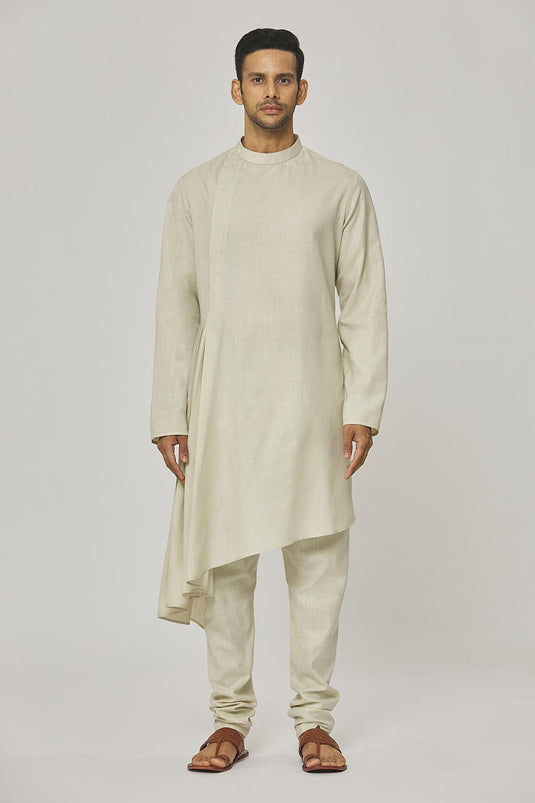 Tatvam Kiyoshi Cotton Solid Kurta & Pyjama Set