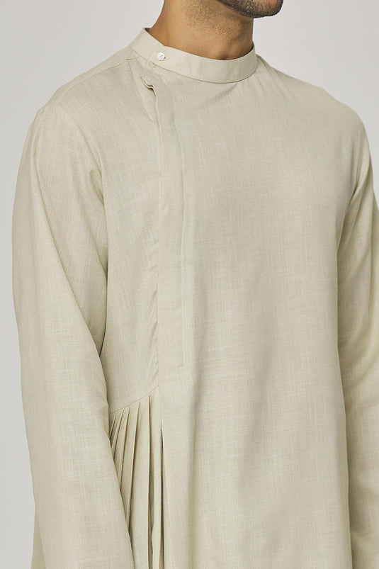 Tatvam Kiyoshi Cotton Solid Kurta & Pyjama Set
