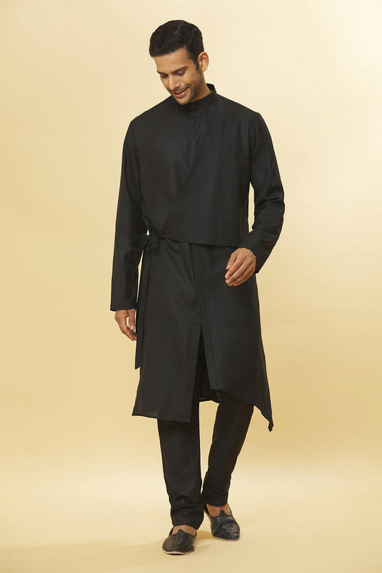 Tatvam Ahimsa Cotton Solid Kurta & Pyjama Set