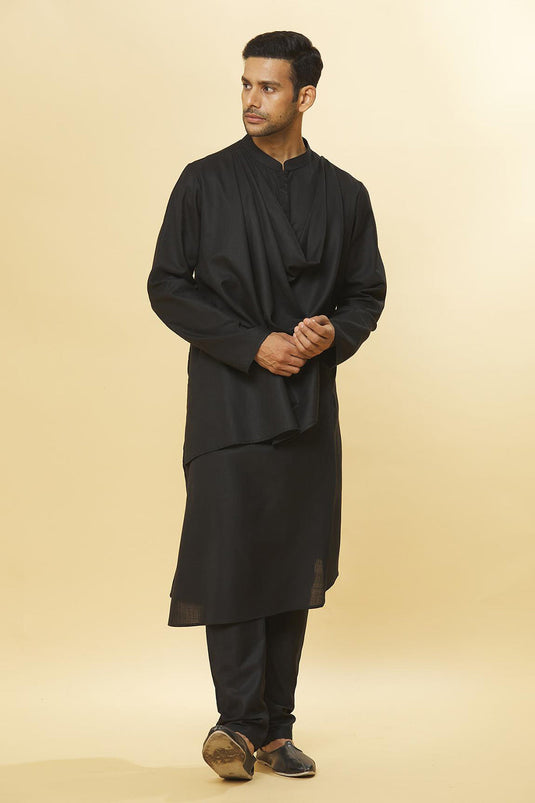 Tatvam Mahotsav Cotton Solid Kurta & Pyjama Set