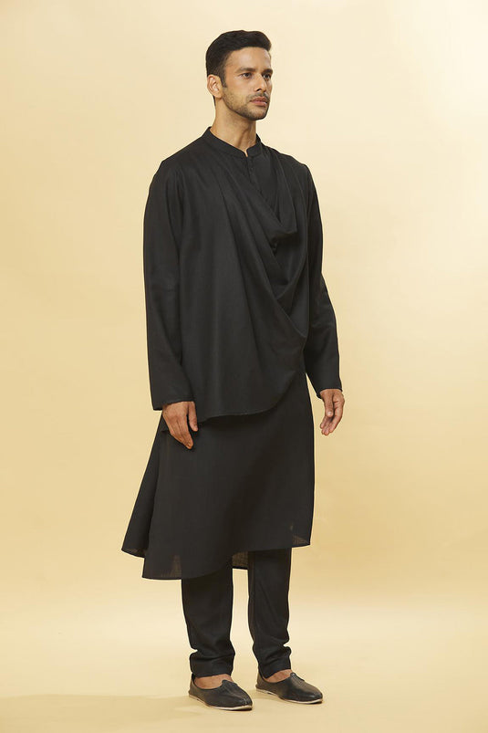 Tatvam Mahotsav Cotton Solid Kurta & Pyjama Set
