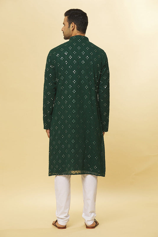 Mirror Embroidered Kurta & Pyjama Set