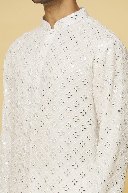 Mirror Embroidered Kurta & Pyjama Set