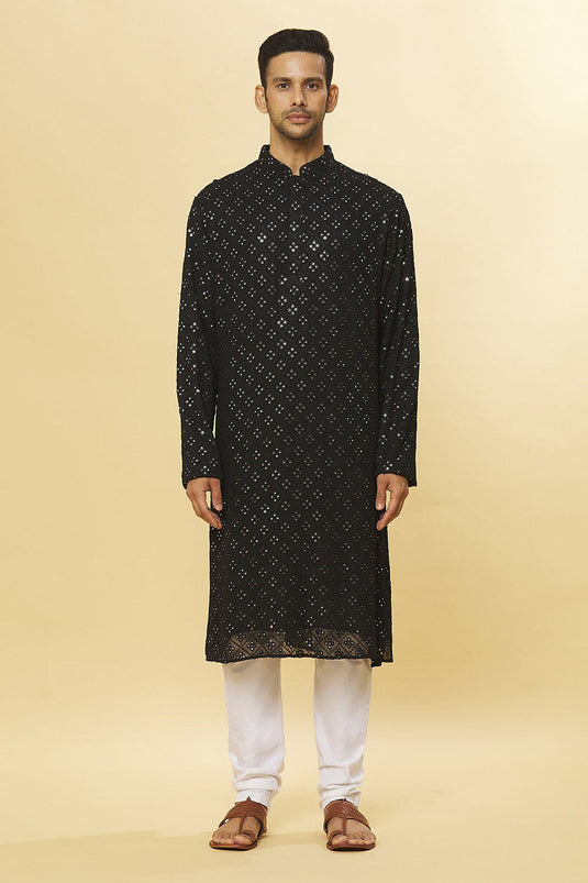 Mirror Embroidered Kurta & Pyjama Set