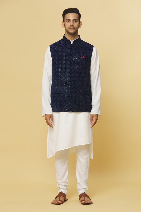 Nawab Embroidered Nehru Jacket