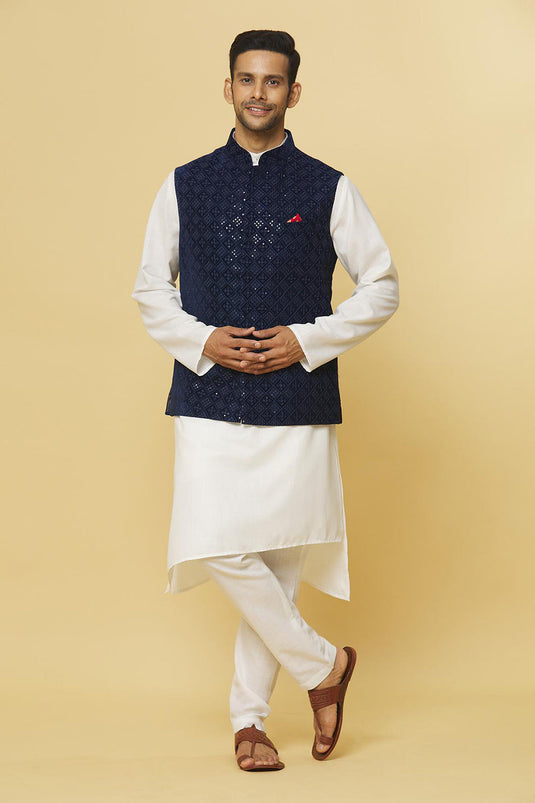 Nawab Embroidered Nehru Jacket