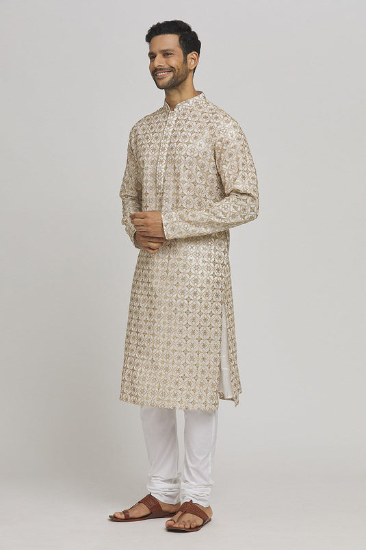 Sunehra Sitara Embroidered Cotton Kurta & Chudidar Set