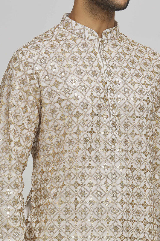 Sunehra Sitara Embroidered Cotton Kurta & Chudidar Set