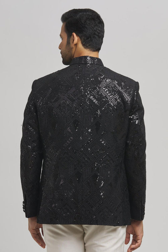 Isha Full Sleeve Embroidered Bandhgala