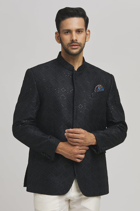 Jahaan Full Sleeve Sequin Work Bandhgala