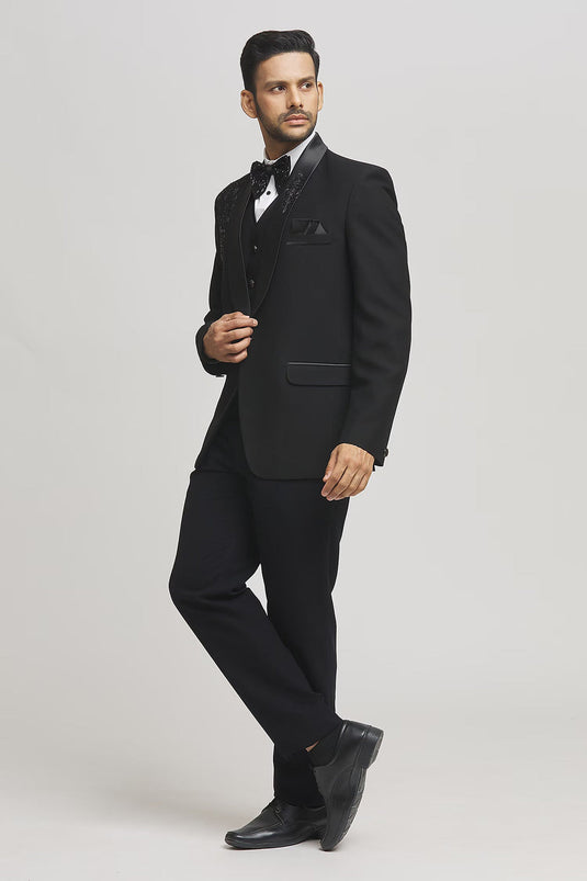 Cutdana Embellished Tuxedo Pant Set