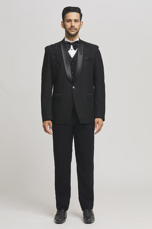 Cutdana Embellished Tuxedo Pant Set