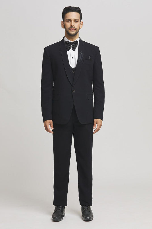 Nawaaz Placed Embellishment Tuxedo Pant Set