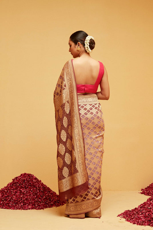 BROWN Traditional banarasee saree
