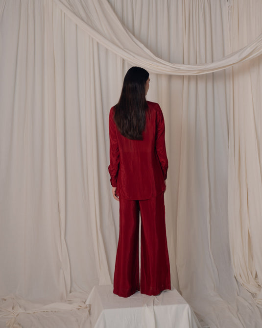Pleated Shirt Co-ord