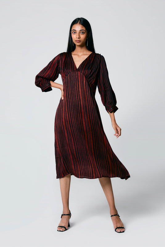 V neck dress