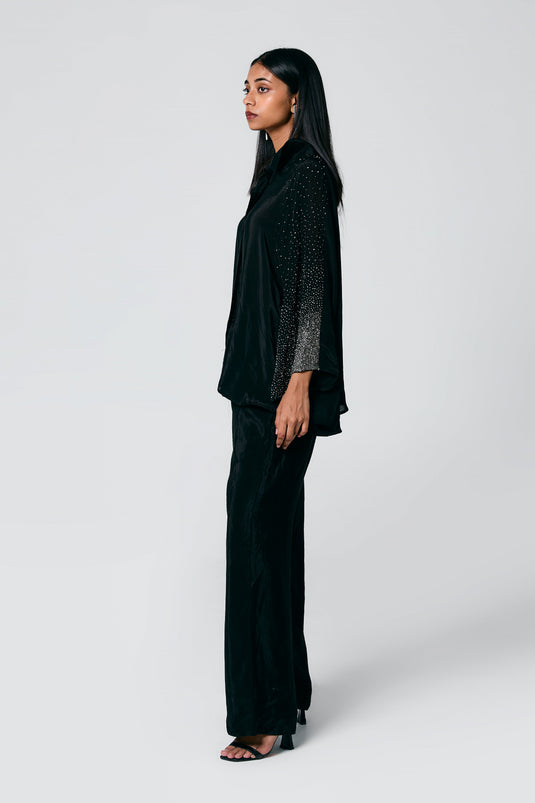 Embroidered Batwing Shirt