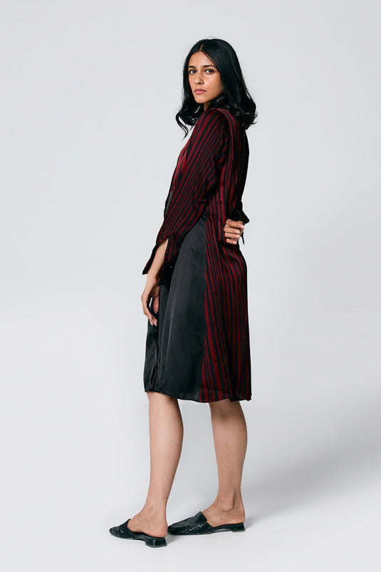Diagonal stripes dress