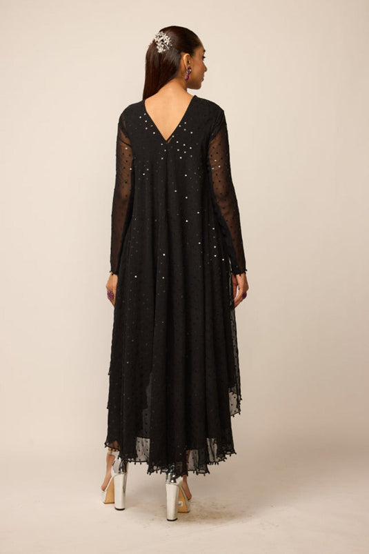 Black Georgette Kurta Set