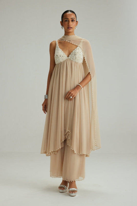 Light Beige Kurta Set