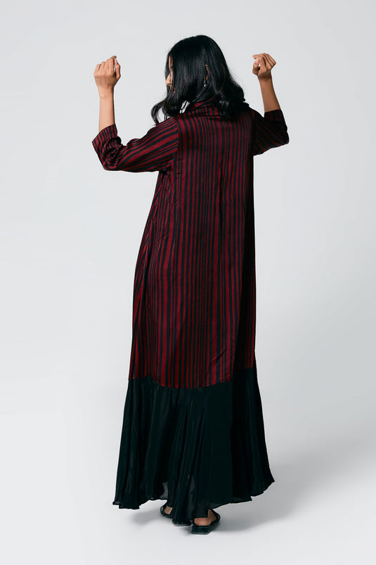Stripes dress with belt