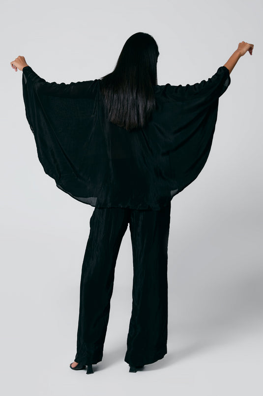 Embroidered Batwing Shirt