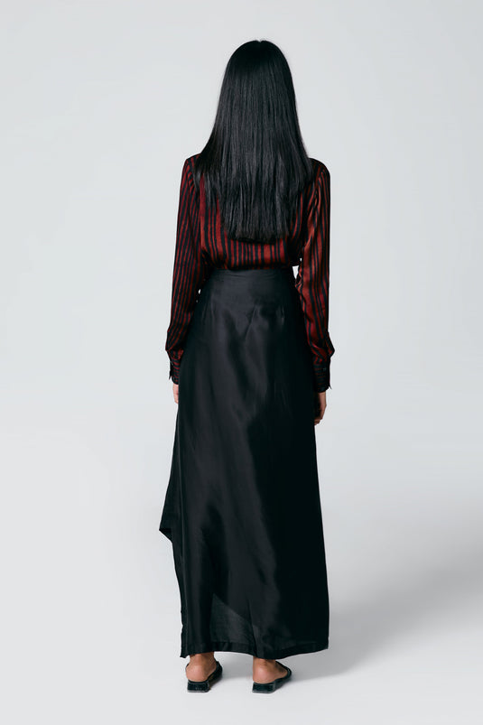 Crop top drape skirt coord