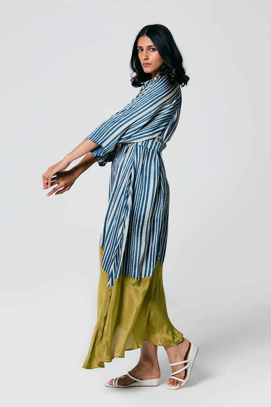 Stripes dress with belt