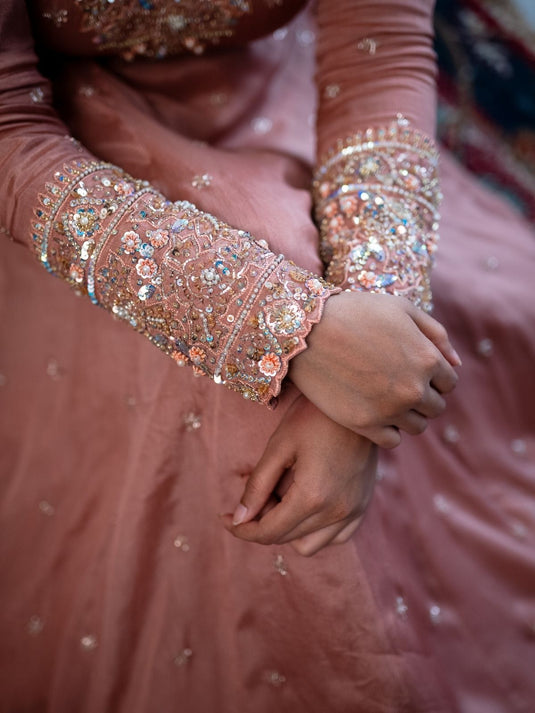 Mocha Glow Festive Anarkali