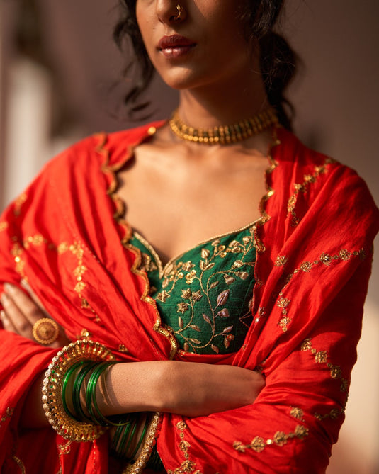 Rani Bahar Reshmi Lehenga set