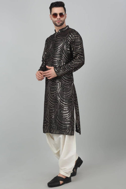 Chandramani Sequin Embroidered Kurta Set