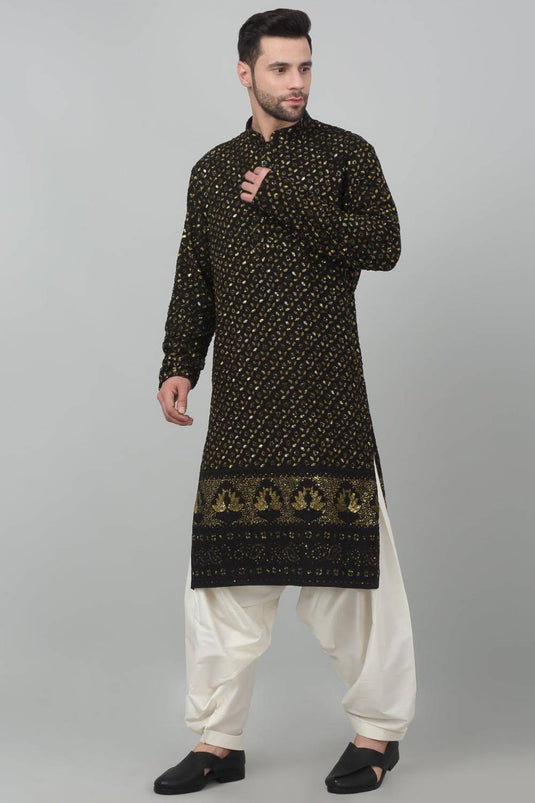 Suryaansh Sequin Embroidered Kurta Set