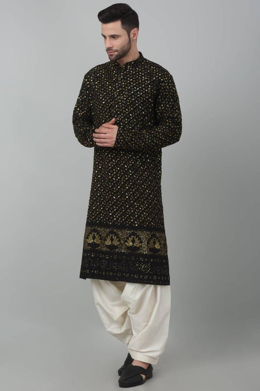 Suryaansh Sequin Embroidered Kurta Set