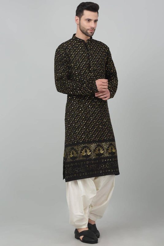 Suryaansh Sequin Embroidered Kurta Set