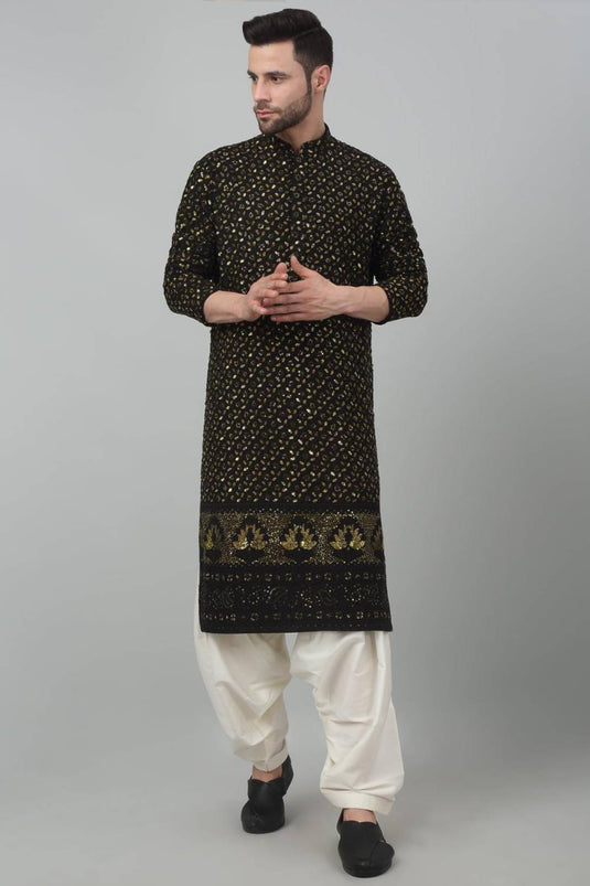 Suryaansh Sequin Embroidered Kurta Set