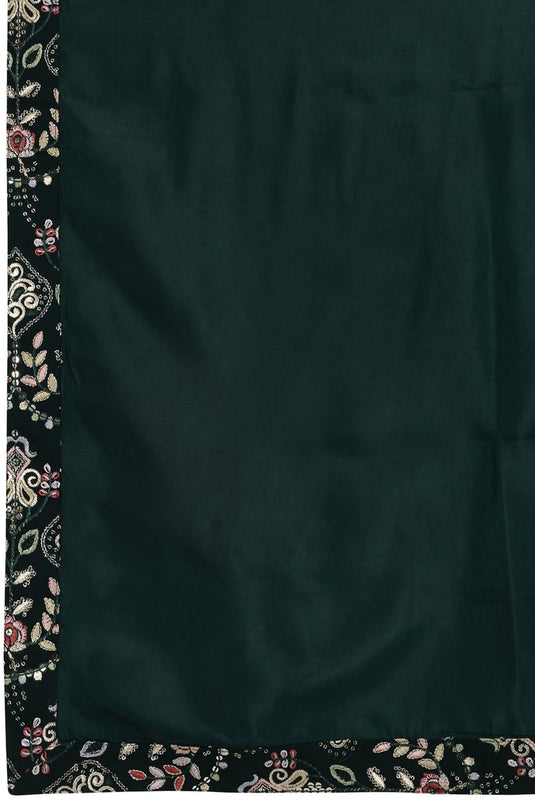 Krish Embroidered Cotton Kurta With Patiala - Green