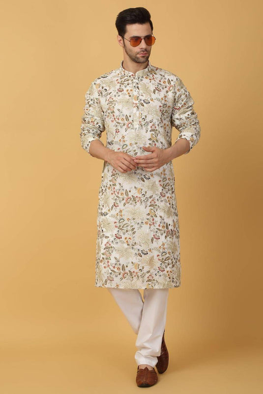 Aham Pushp Thread Embroidered Kurta Set - Ivory