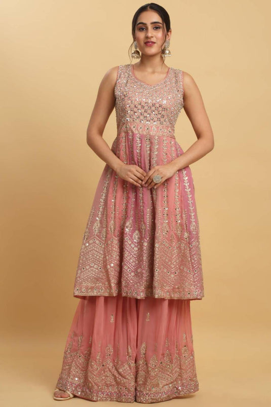 Trishna Embroidered Kurta Sharara Set