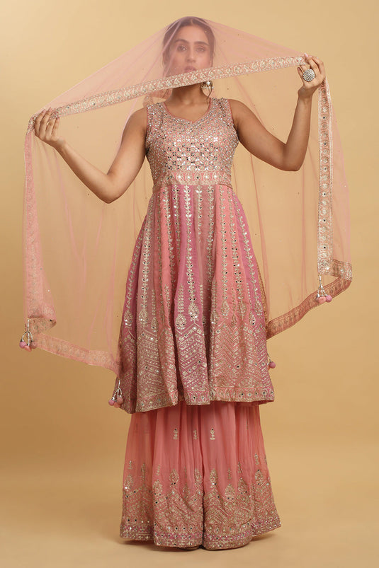 Trishna Embroidered Kurta Sharara Set