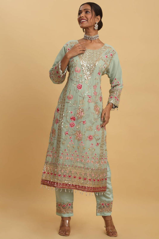 Floral Embroidered Kurta Set