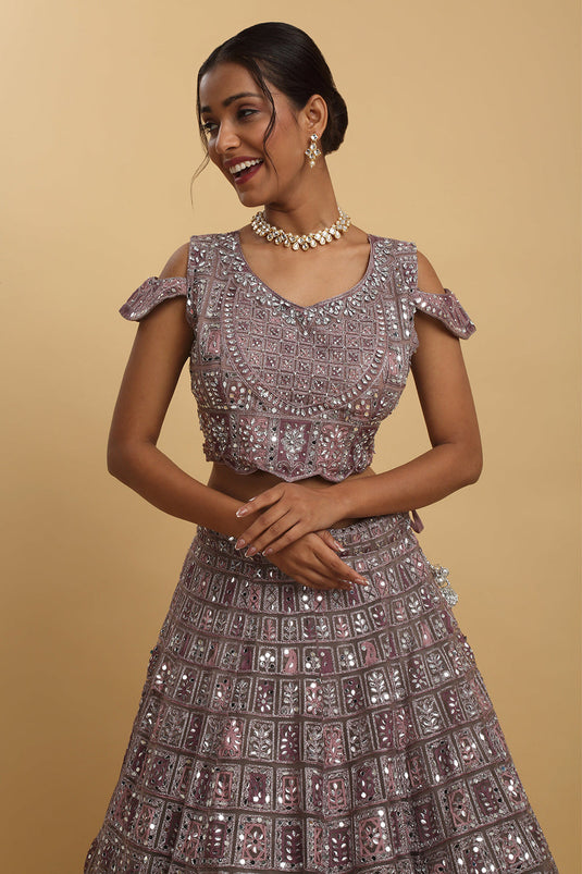 Gunaar Mirror Embroidered Lehenga Set