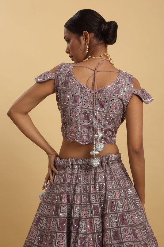 Gunaar Mirror Embroidered Lehenga Set