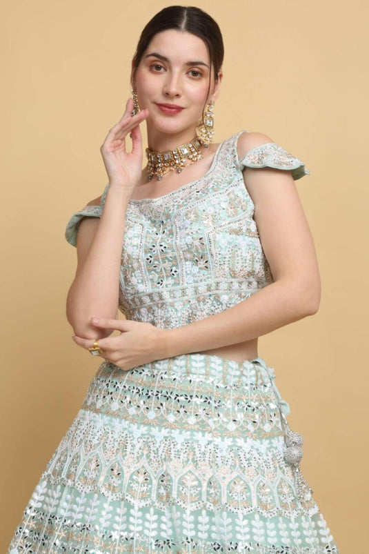 Khushnuma Embroidered Floral Bridal Lehenga Set