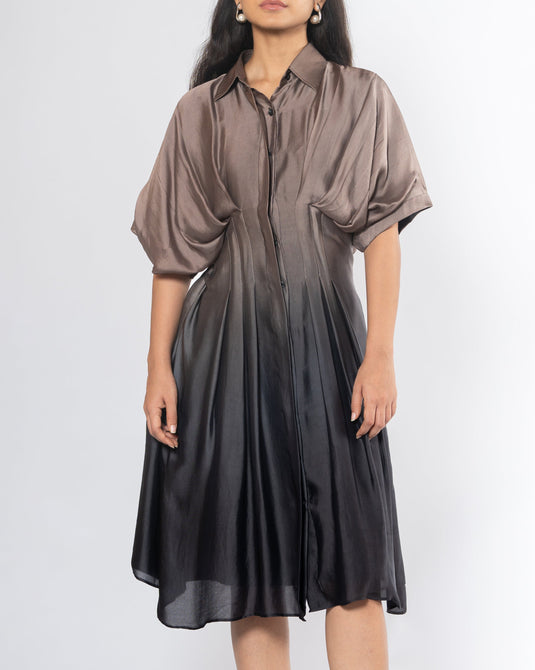 Pleated Shirt Dress