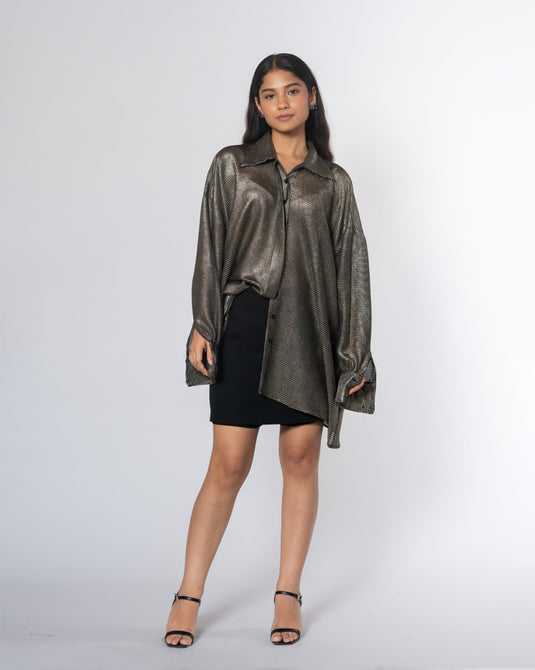 Metallic Oversized Shirt