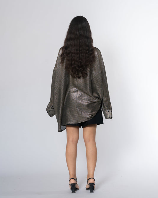 Metallic Oversized Shirt