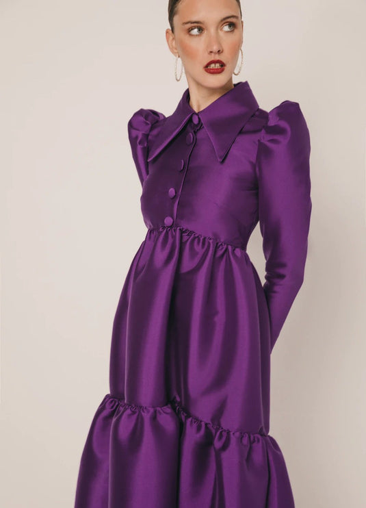 Khushboo & Pankaj - Purple Tier Dress